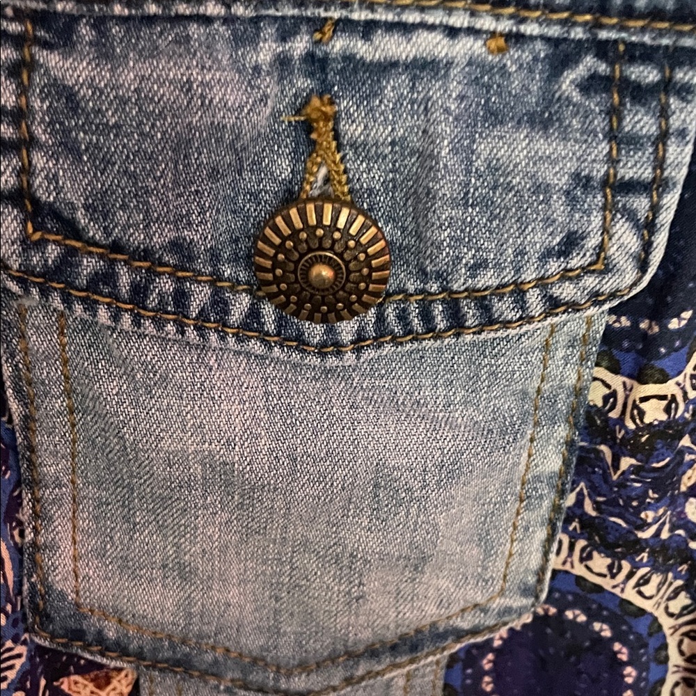🩵✨ DESIGUAL Patchwork Jacket NWOT Size 40 - Picture 15 of 15